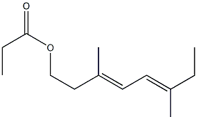 Propionic acid 3,6-dimethyl-3,5-octadienyl ester Structure
