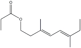 Propionic acid 3,6-dimethyl-3,5-octadienyl ester,,结构式