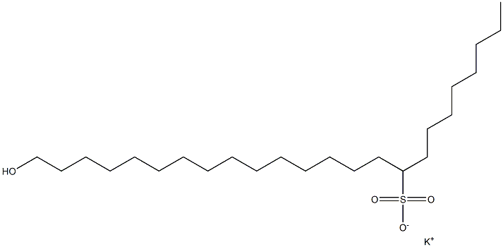 24-ヒドロキシテトラコサン-9-スルホン酸カリウム 化学構造式