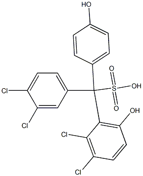 (3,4-Dichlorophenyl)(2,3-dichloro-6-hydroxyphenyl)(4-hydroxyphenyl)methanesulfonic acid|