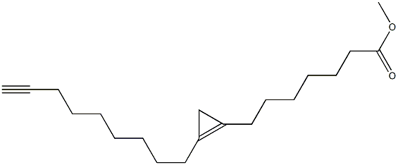 2-(8-Nonynyl)-1-cyclopropene-1-heptanoic acid methyl ester Struktur