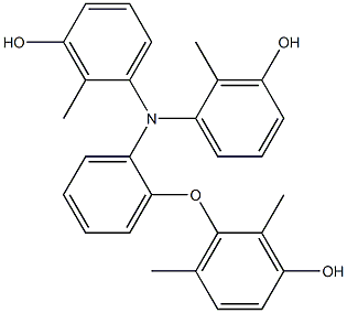 N,N-Bis(3-hydroxy-2-methylphenyl)-2-(3-hydroxy-2,6-dimethylphenoxy)benzenamine Structure