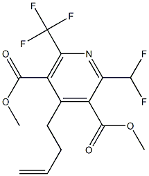 4-(3-Butenyl)-2-(difluoromethyl)-6-(trifluoromethyl)pyridine-3,5-dicarboxylic acid dimethyl ester Structure