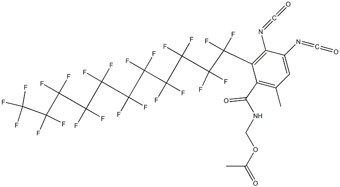 N-(Acetyloxymethyl)-2-(tricosafluoroundecyl)-3,4-diisocyanato-6-methylbenzamide