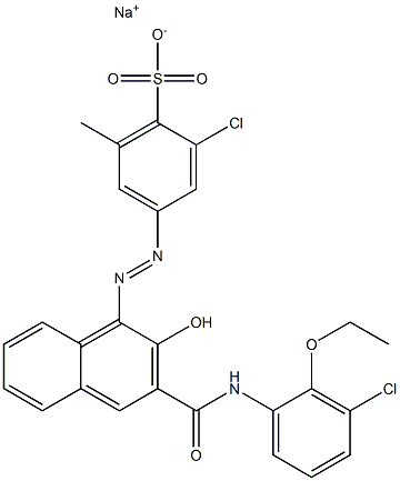 2-Chloro-6-methyl-4-[[3-[[(3-chloro-2-ethoxyphenyl)amino]carbonyl]-2-hydroxy-1-naphtyl]azo]benzenesulfonic acid sodium salt