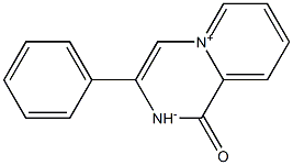 [3-フェニル-1,2-ジヒドロ-1-オキソピリド[1,2-a]ピラジン-5-イウム]-2-イド 化学構造式
