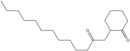 2-(2-オキソトリデシル)シクロヘキサノン 化学構造式