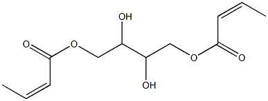 Bisisocrotonic acid 2,3-dihydroxybutane-1,4-diyl ester,,结构式