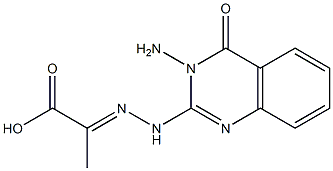 2-[2-[(3-Amino-3,4-dihydro-4-oxoquinazolin)-2-yl]hydrazono]propionic acid,,结构式