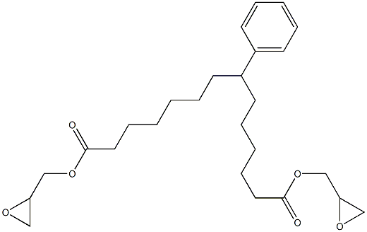 7-フェニルテトラデカン二酸ジグリシジル 化学構造式