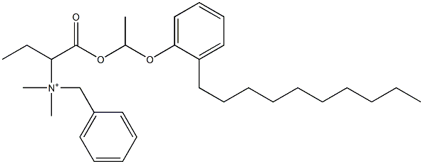 N,N-Dimethyl-N-benzyl-N-[1-[[1-(2-decylphenyloxy)ethyl]oxycarbonyl]propyl]aminium Structure