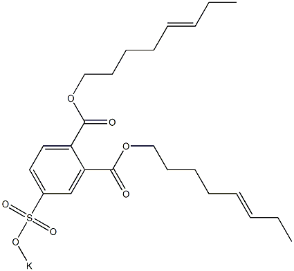 4-(Potassiosulfo)phthalic acid di(5-octenyl) ester 结构式