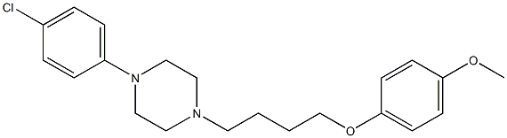 1-(4-クロロフェニル)-4-[4-(4-メトキシフェノキシ)ブチル]ピペラジン 化学構造式