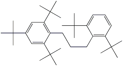 1-(2,4,6-Tri-tert-butylphenyl)-3-(2,6-di-tert-butylphenyl)propane,,结构式