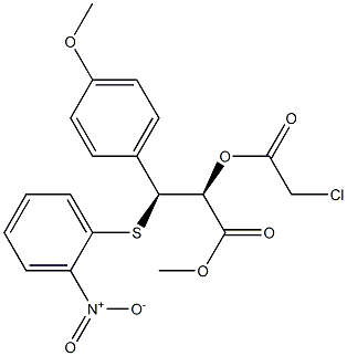 (2S,3S)-2-(Chloroacetoxy)-3-(4-methoxyphenyl)-3-(2-nitrophenylthio)propanoic acid methyl ester Structure