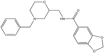 N-(4-Benzylmorpholin-2-ylmethyl)-3,4-methylenedioxybenzamide Structure