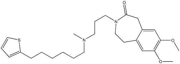 2,3-Dihydro-7,8-dimethoxy-3-[3-[N-[6-(2-thienyl)hexyl]-N-methylamino]propyl]-1H-3-benzazepin-4(5H)-one