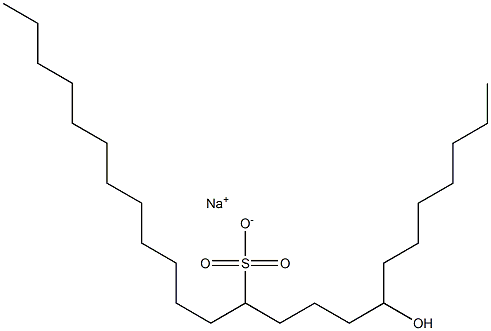 8-ヒドロキシテトラコサン-12-スルホン酸ナトリウム 化学構造式