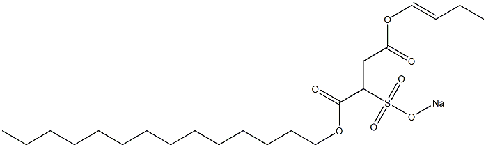 2-(Sodiosulfo)succinic acid 1-tetradecyl 4-(1-butenyl) ester Structure