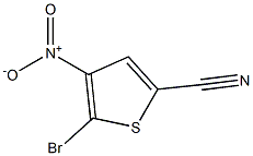5-ブロモ-4-ニトロチオフェン-2-カルボニトリル 化学構造式