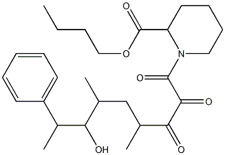 1-[2-(Butoxycarbonyl)piperidin-1-yl]-4,6,8-trimethyl-7-hydroxy-8-phenyloctane-1,2,3-trione,,结构式