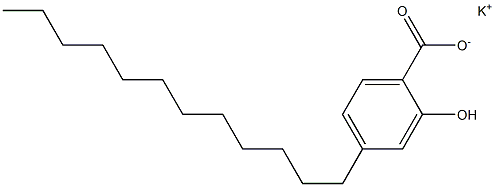 4-Dodecyl-2-hydroxybenzoic acid potassium salt Structure