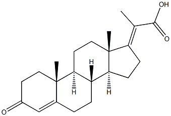 3-Oxo-4,17(20)-pregnadiene-20-carboxylic acid,,结构式