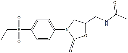 (5S)-5-Acetylaminomethyl-3-(4-ethylsulfonylphenyl)oxazolidin-2-one Structure