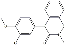 1,4-Dihydro-2-methyl-4-(3,4-dimethoxyphenyl)isoquinolin-3(2H)-one Structure