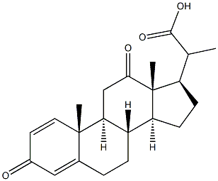 3,12-Dioxopregna-1,4-diene-20-carboxylic acid Structure