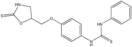 1-[p-[(2-Thioxo-5-oxazolidinyl)methoxy]phenyl]-3-phenylthiourea Structure