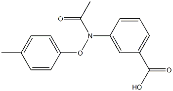 3-[[(4-メチルフェニル)オキシ]アセチルアミノ]安息香酸 化学構造式