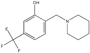 5-(Trifluoromethyl)-2-[piperidinomethyl]phenol 结构式