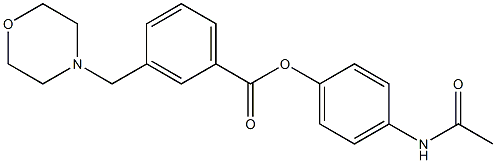 4-(Acetylamino)phenol 3-(morpholinomethyl)benzoate Structure