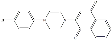 2-[(4-(4-Chlorophenyl)-1,2,3,4-tetrahydropyrazin)-1-yl]-1,4-naphthoquinone 结构式
