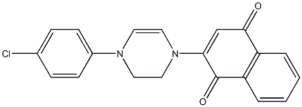 2-[(4-(4-Chlorophenyl)-1,2,3,4-tetrahydropyrazin)-1-yl]-1,4-naphthoquinone,,结构式