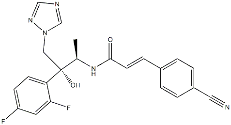 N-[(1R,2R)-2-(2,4-Difluorophenyl)-2-hydroxy-1-methyl-3-(1H-1,2,4-triazol-1-yl)propyl]-3-[4-cyanophenyl]propenamide