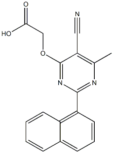 [2-(1-Naphthalenyl)-5-cyano-6-methyl-4-pyrimidinyloxy]acetic acid Structure