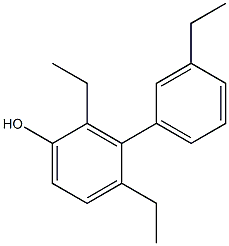 2,4-Diethyl-3-(3-ethylphenyl)phenol Structure