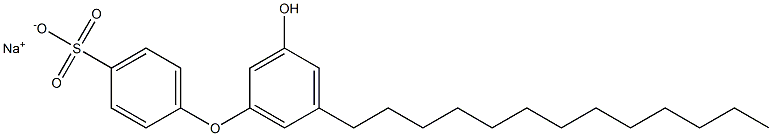3'-ヒドロキシ-5'-トリデシル[オキシビスベンゼン]-4-スルホン酸ナトリウム 化学構造式