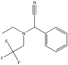 2-Phenyl-2-[N-(2,2,2-trifluoroethyl)ethylamino]ethanenitrile Struktur