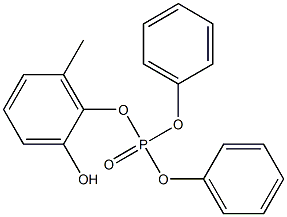 りん酸(2-ヒドロキシ-6-メチルフェニル)ジフェニル 化学構造式