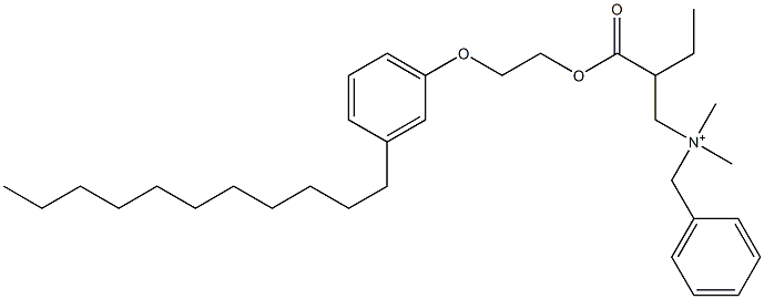 N,N-Dimethyl-N-benzyl-N-[2-[[2-(3-undecylphenyloxy)ethyl]oxycarbonyl]butyl]aminium,,结构式