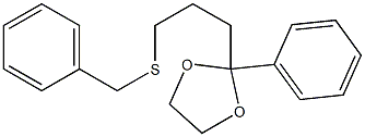 2-Phenyl-2-[3-(benzylthio)propyl]-1,3-dioxolane,,结构式