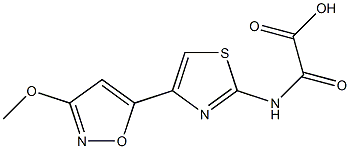 N-[4-[3-Methoxy-5-isoxazolyl]-2-thiazolyl]oxamidic acid Structure