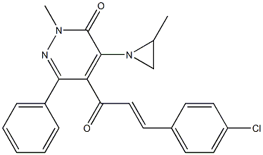 4-(2-Methylaziridin-1-yl)-5-[1-oxo-3-(4-chlorophenyl)-2-propenyl]-2-methyl-6-phenylpyridazin-3(2H)-one