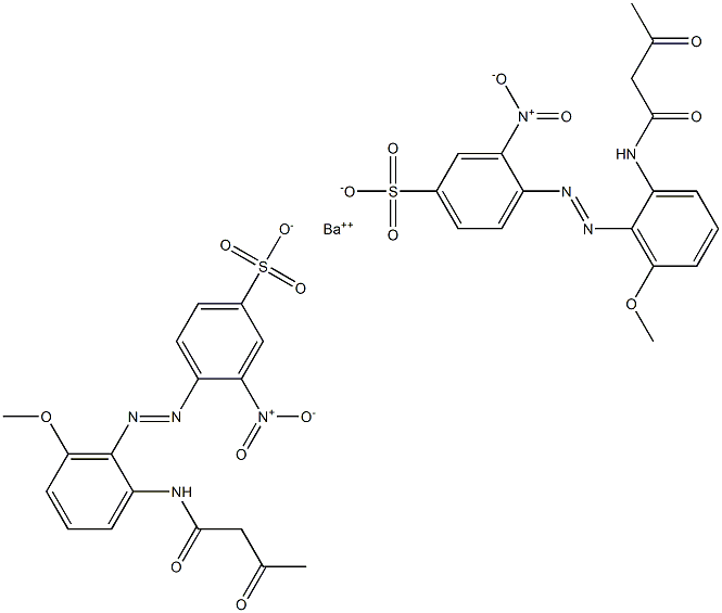 Bis[4-[2-(1,3-dioxobutylamino)-6-methoxyphenylazo]-3-nitrobenzenesulfonic acid]barium salt