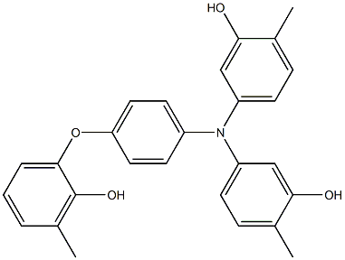 N,N-Bis(3-hydroxy-4-methylphenyl)-4-(2-hydroxy-3-methylphenoxy)benzenamine Structure