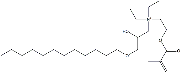 3-(Dodecyloxy)-N,N-diethyl-2-hydroxy-N-[2-[(2-methyl-1-oxo-2-propenyl)oxy]ethyl]-1-propanaminium Struktur