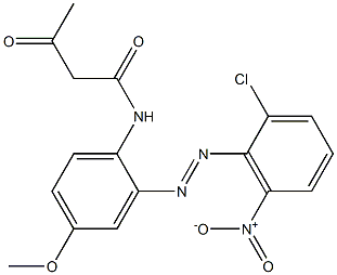  2-Acetyl-2'-(2-chloro-6-nitrophenylazo)-4'-methoxyacetanilide